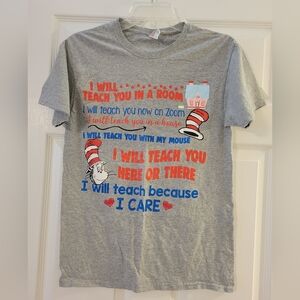 Fruit of the Loom Gray Dr. Seuss S T-Shirt